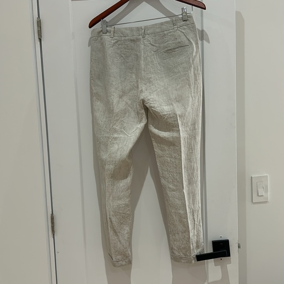 Zara light grey linen pants - Picture 4 of 8